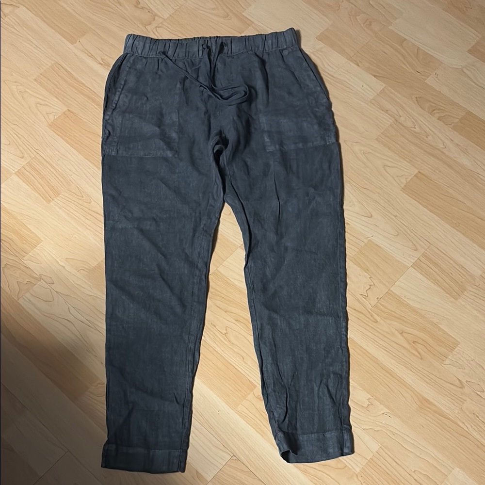Enza Costa Gray Straight Leg Pants